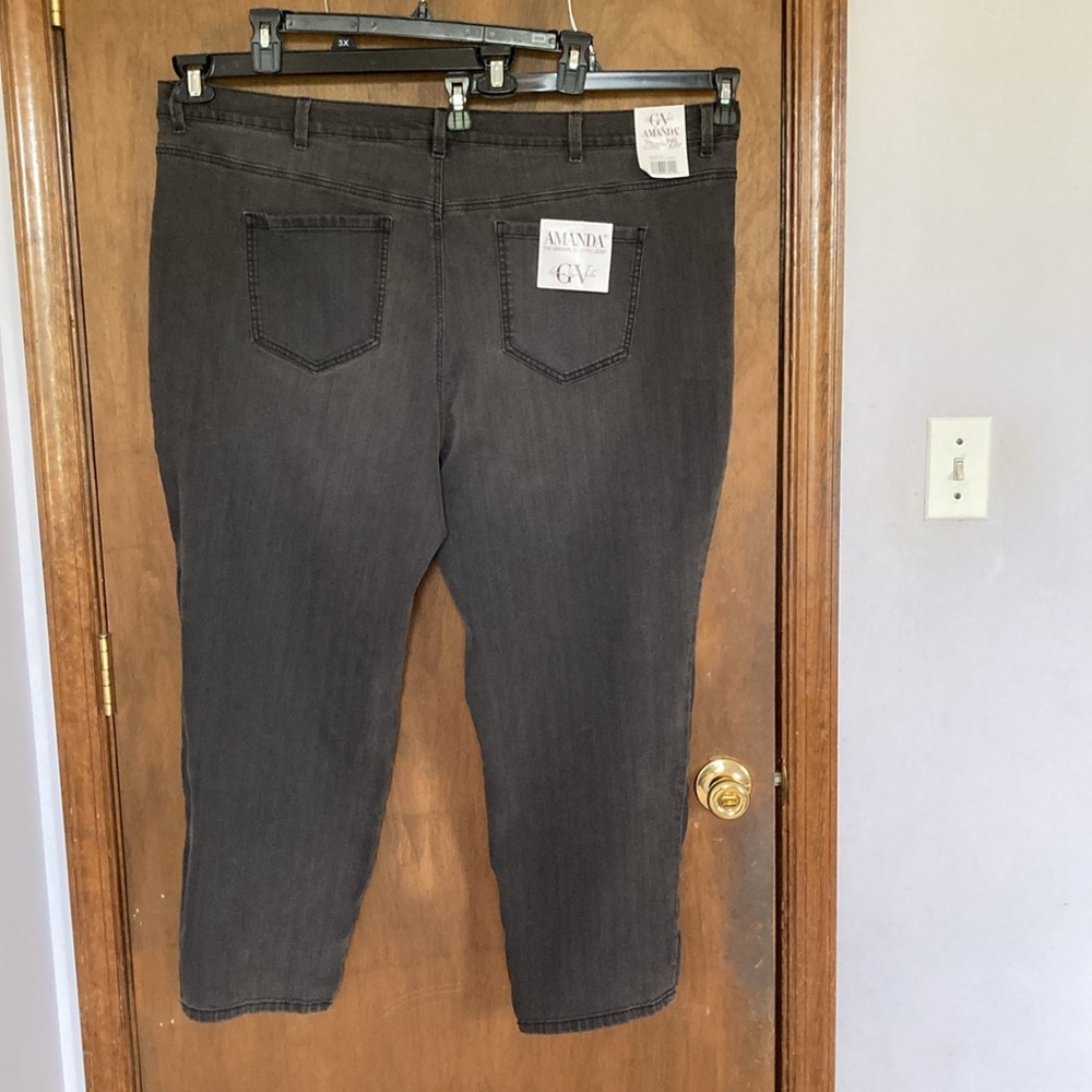 Gloria Vanderbilt Amanda jean magical stretch classic rise tapered leg 24W short - Picture 11 of 15